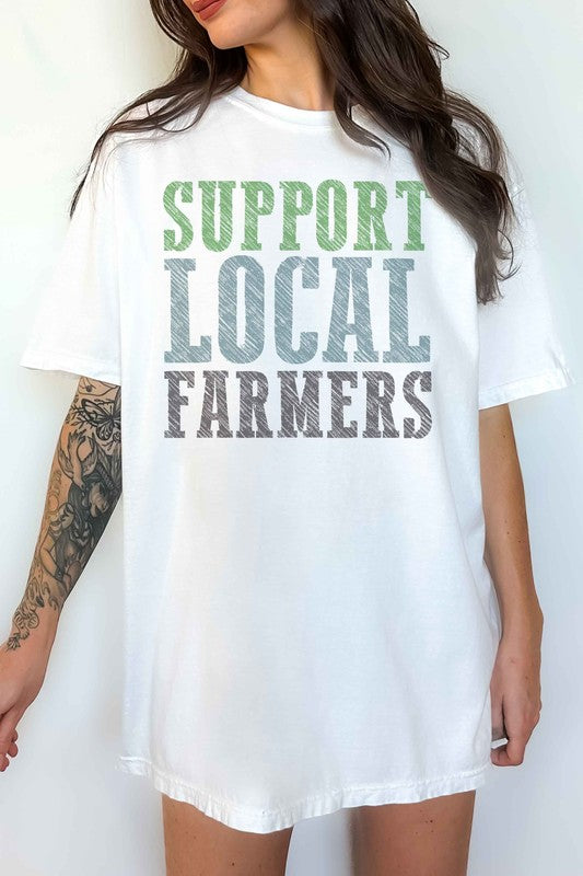 SUPPORT LOCAL FARMERS OVERSIZED TEE
