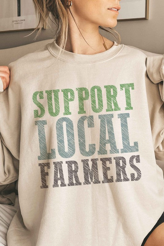 SUPPORT LOCAL FARMERS OVERSIZED SWEATSHIRT