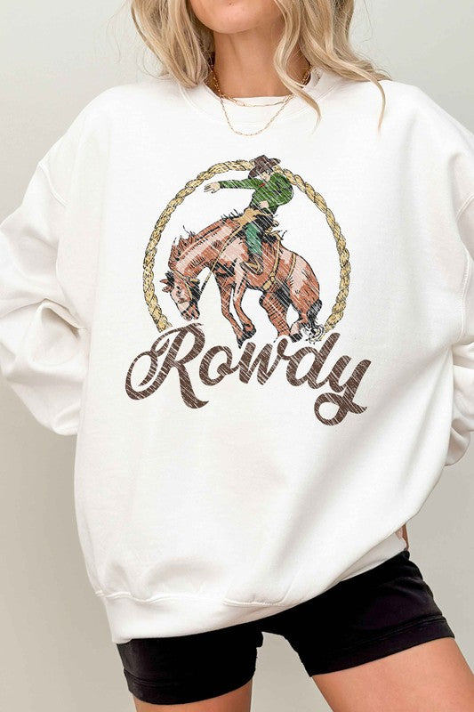 ROWDY COWBOY WESTERN WILD OVERSIZED SWEATSHIRT