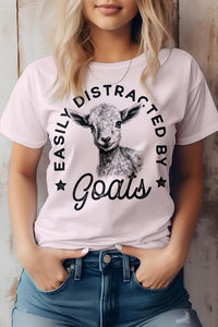 Easily Distracted by Goats, Farm Graphic Tee