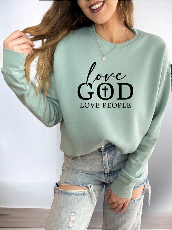 Love God Love People Premium Crewneck Sweatshirt