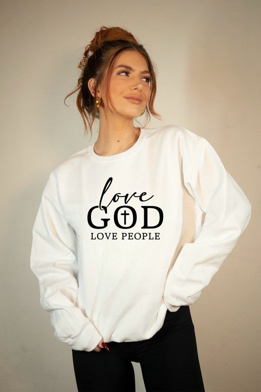 Love God Love People Premium Crewneck Sweatshirt