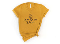 V-Neck Leave Her Wild Graphic Boutique Tee