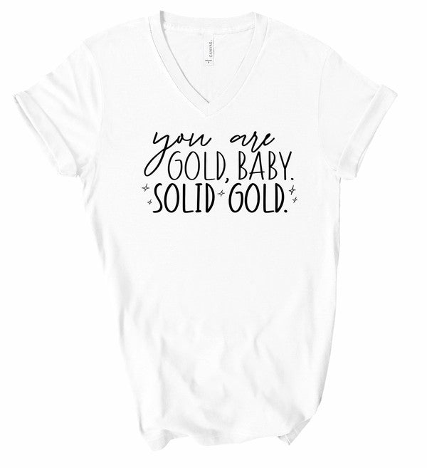 V-Neck You are Gold Graphic Boutique Tee