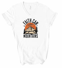 V-Neck Faith Can Move Mountains Boutique Tee