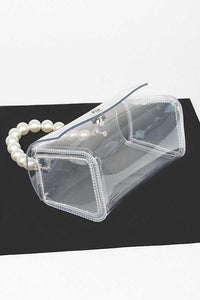 Pearl Handle Convertible Stadium Transparent Bag