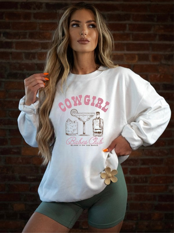 Cowgirls Babe Club Premium Graphic Sweatshirt