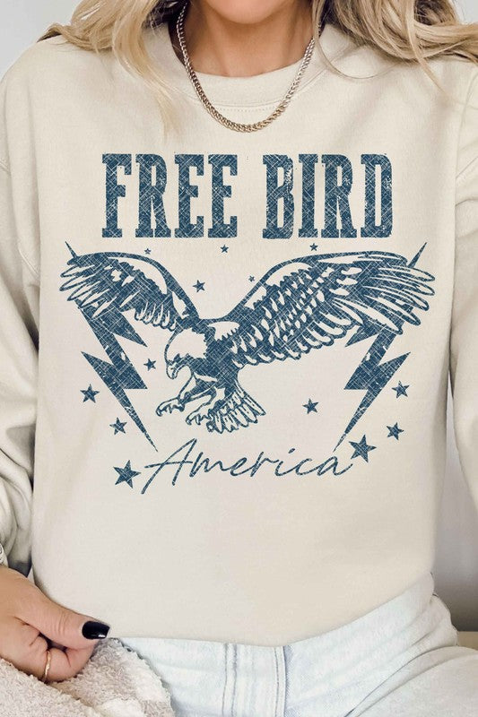 FREE BIRD AMERICAN EAGLE GRAPHIC SWEATSHIRT