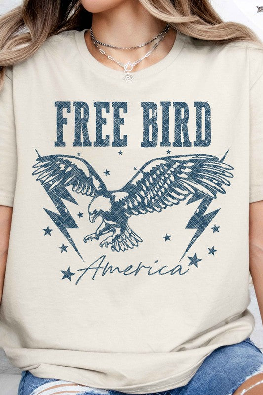 FREE BIRD AMERICAN EAGLE GRAPHIC TEE