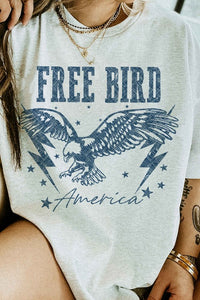 FREE BIRD AMERICAN EAGLE GRAPHIC TEE