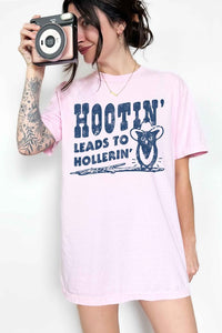 HOOTIN LEADS TO HOLLERIN GRAPHIC TEE