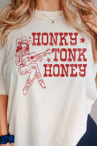 HONKY TONK HONEY WESTERN GRAPHIC TEE