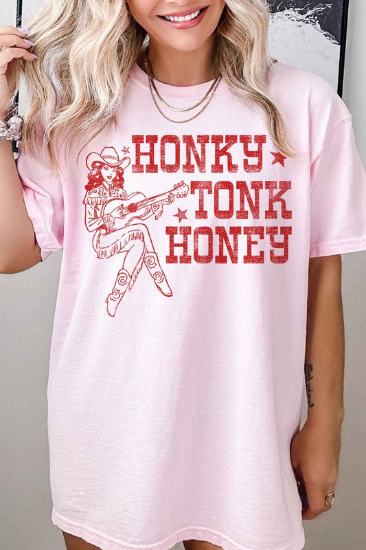 HONKY TONK HONEY WESTERN GRAPHIC TEE