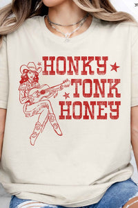 HONKY TONK HONEY WESTERN GRAPHIC TEE