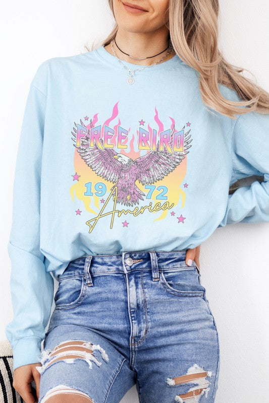 Free Bird Retro Neon Summer Graphic Tee