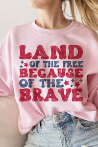 LAND OF THE FREE GRAPHIC SWEATSHIRT