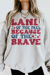 LAND OF THE FREE GRAPHIC SWEATSHIRT