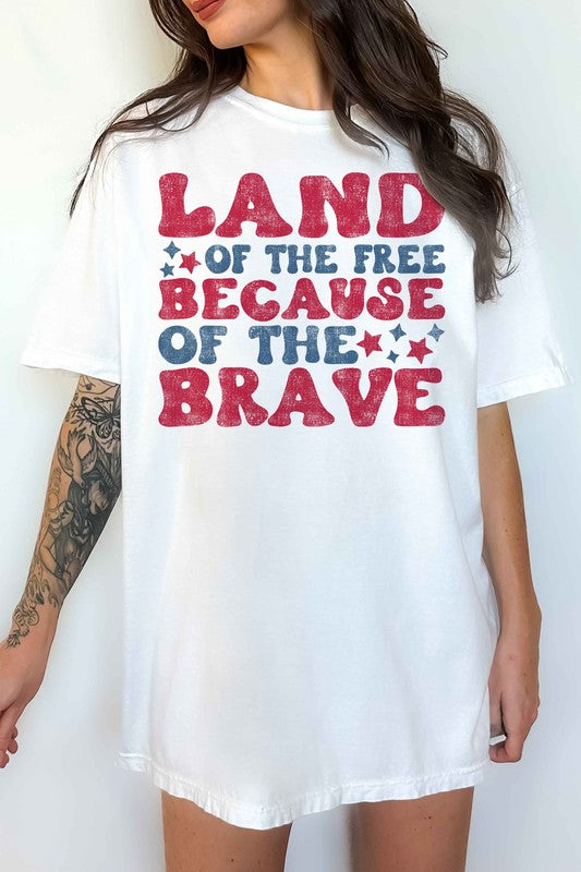 LAND OF THE FREE OVERSIZED TEE