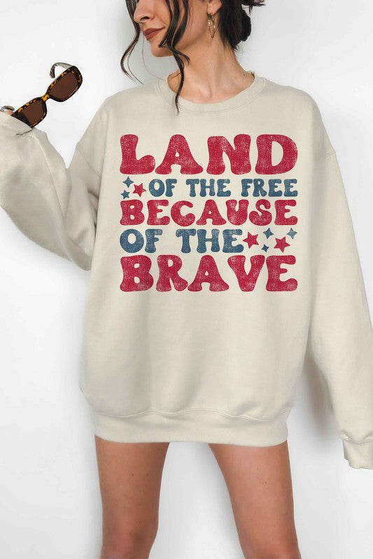 LAND OF THE FREE OVERSIZED SWEATSHIRT