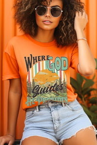 God Guides Provides Christian Graphic T Shirts