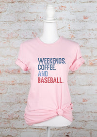 Weekends Coffee and Baseball Graphic Tee