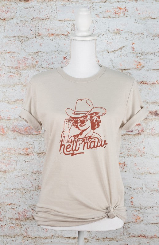 Hell Naw Cowgirl Graphic Tee