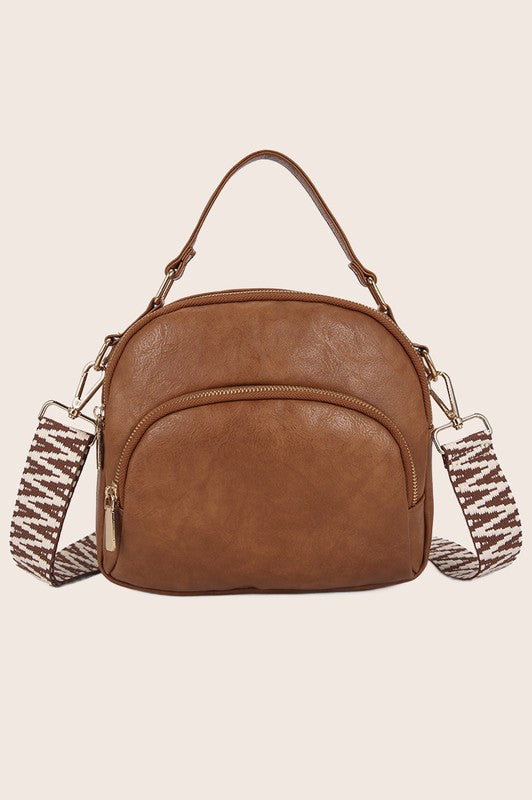 Navi Vegan Leather Trendy Strap Crossbody Bag