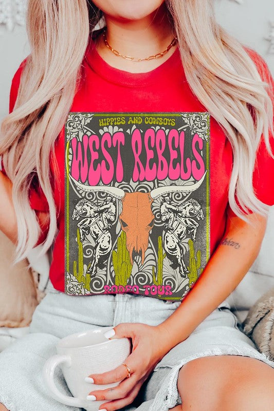 West Rebels Rodeo Tour Graphic T Shirts