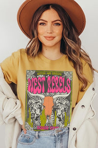 West Rebels Rodeo Tour Graphic T Shirts