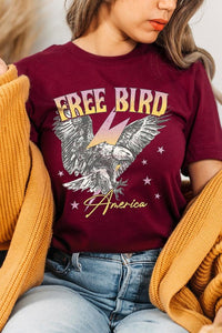 Free Bird America Graphic T Shirts