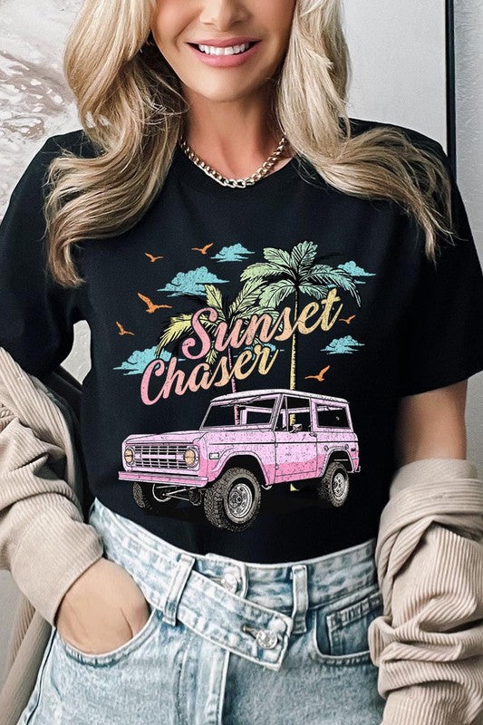 Sunset Chaser Bronco Graphic T Shirts