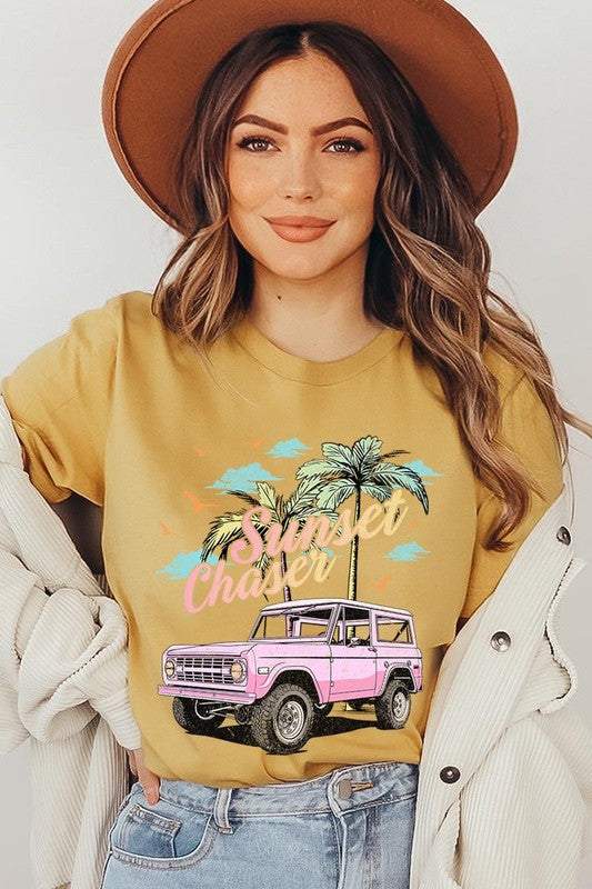 Sunset Chaser Bronco Graphic T Shirts