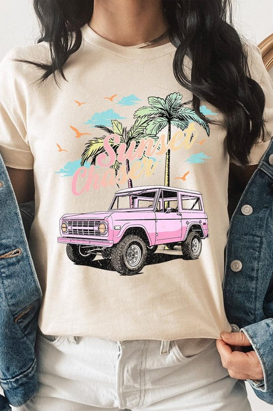 Sunset Chaser Bronco Graphic T Shirts