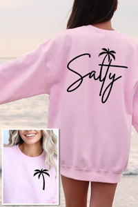 Salty Palm Graphic Fleece Sweatshirts