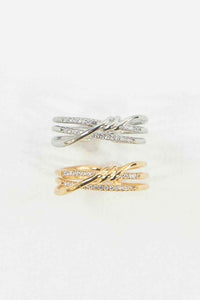 Intertwined Double Layer Adjustable Ring