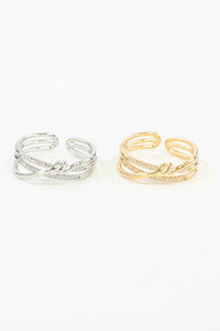 Intertwined Double Layer Adjustable Ring