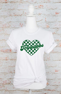 Tornadoes Checked Heart Gameday Graphic Tee