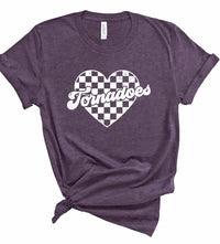 Tornadoes Checked Heart Gameday Graphic Tee