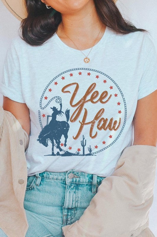 Yee Haw Cowgirl Graphic T Shirts