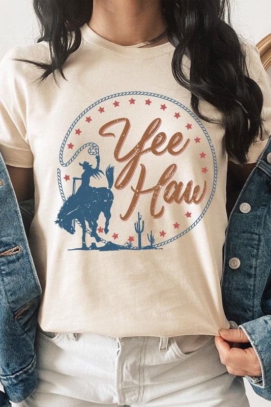 Yee Haw Cowgirl Graphic T Shirts