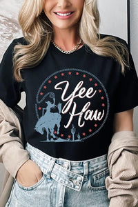 Yee Haw Cowgirl Graphic T Shirts