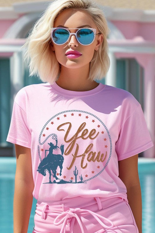 Yee Haw Cowgirl Graphic T Shirts