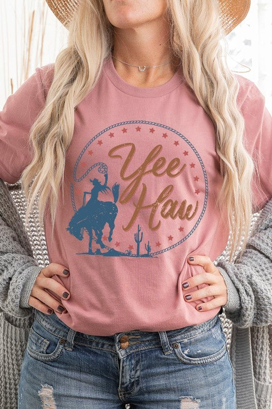 Yee Haw Cowgirl Graphic T Shirts