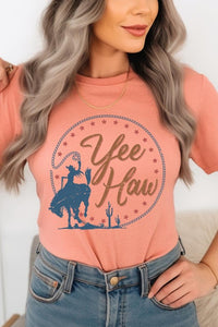 Yee Haw Cowgirl Graphic T Shirts