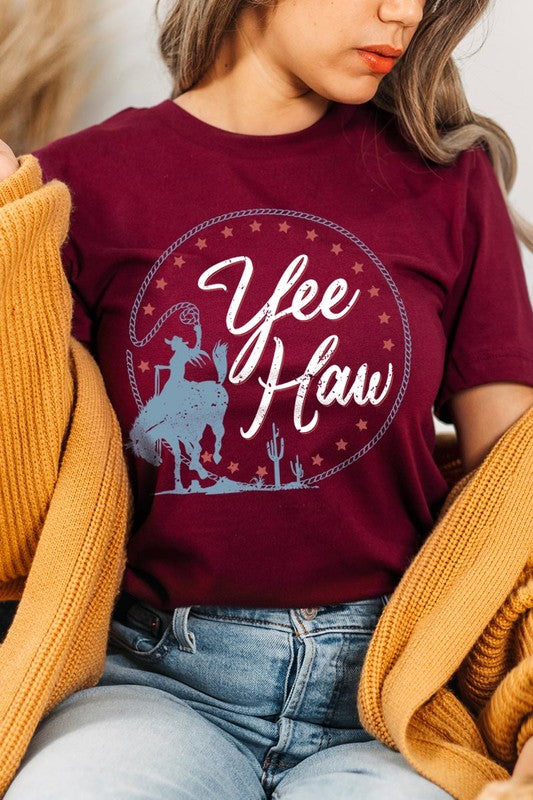 Yee Haw Cowgirl Graphic T Shirts