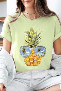 Summer Pineapple Graphic T Shirts