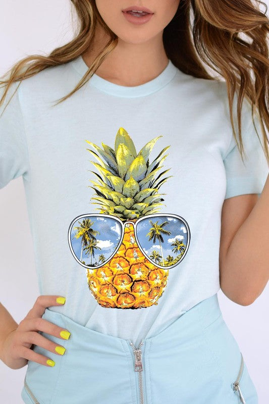 Summer Pineapple Graphic T Shirts