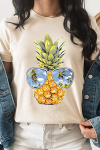 Summer Pineapple Graphic T Shirts