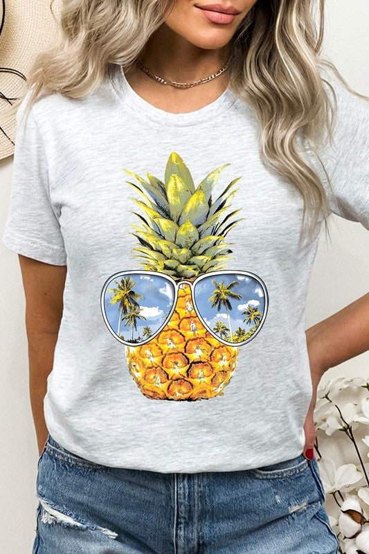 Summer Pineapple Graphic T Shirts