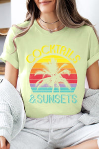 Cocktails & Sunsets Graphic T Shirts